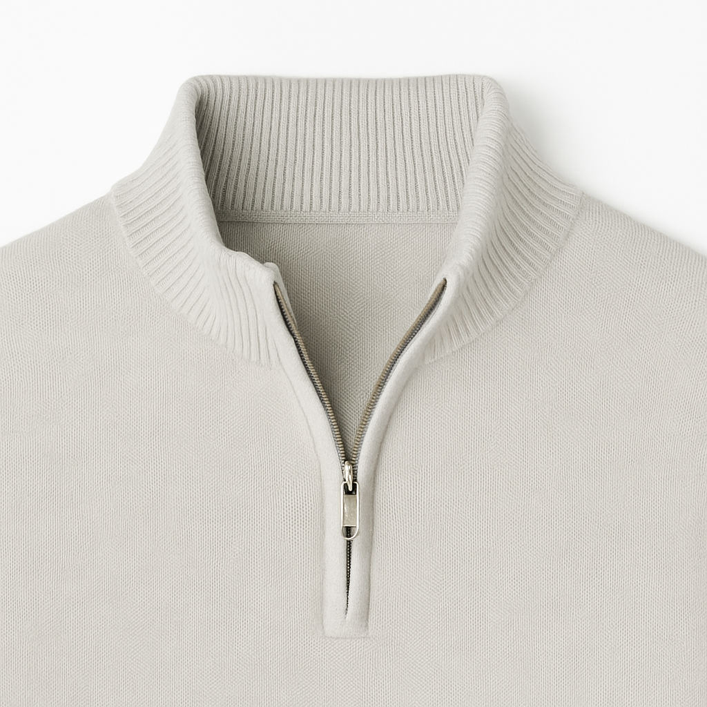 Men’s Lightweight Half-Zip Jumper—Layered Smart-Casual Style