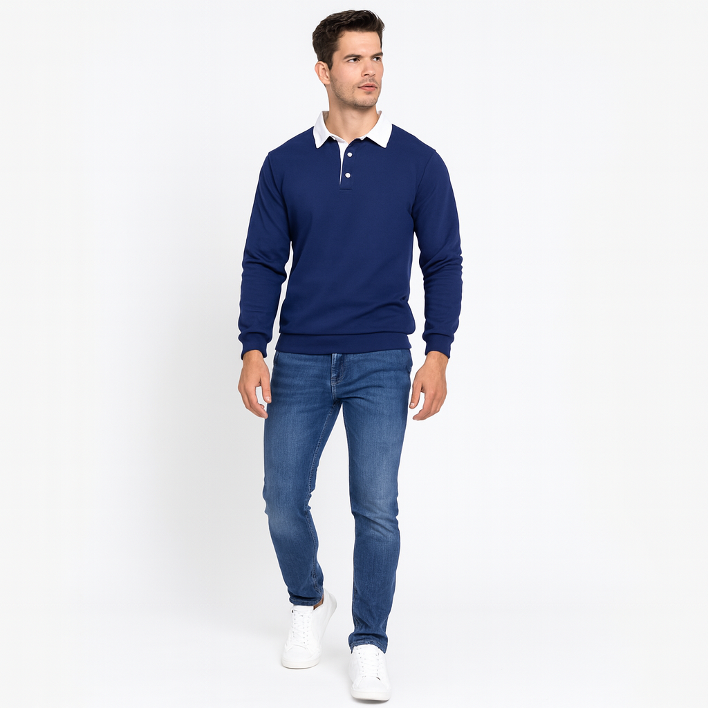 Lightweight Knit Polo Pullover for Men – Spring Layering Staple