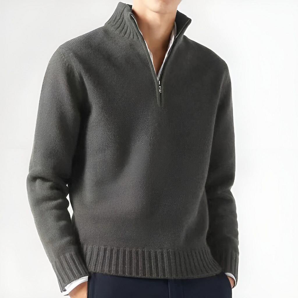 Men’s Roll-Neck Knit Jumper – Lightweight Smart Autumn Layer