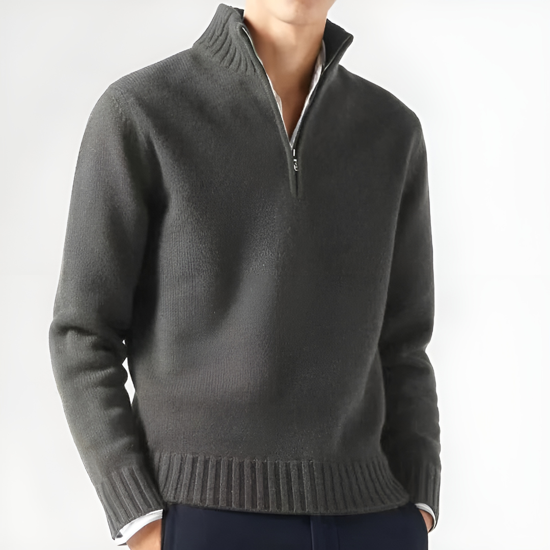 Men’s Roll-Neck Knit Jumper – Lightweight Smart Autumn Layer