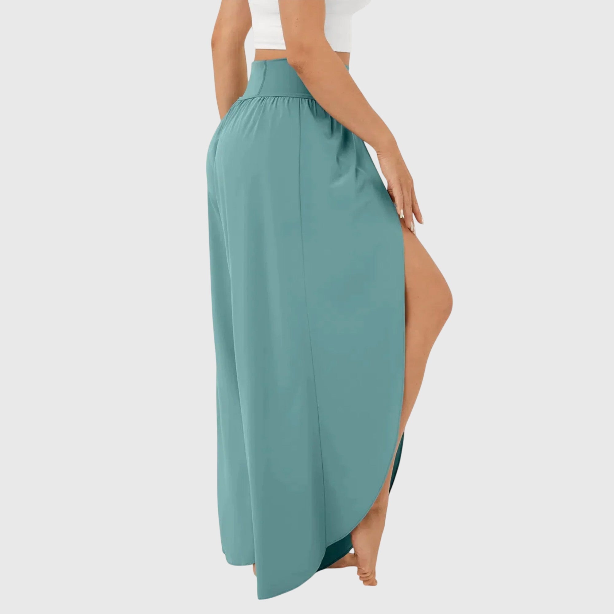 Airy Women's Wide Leg Pants | Lightweight Flared Design, Integrated Shorts 3
