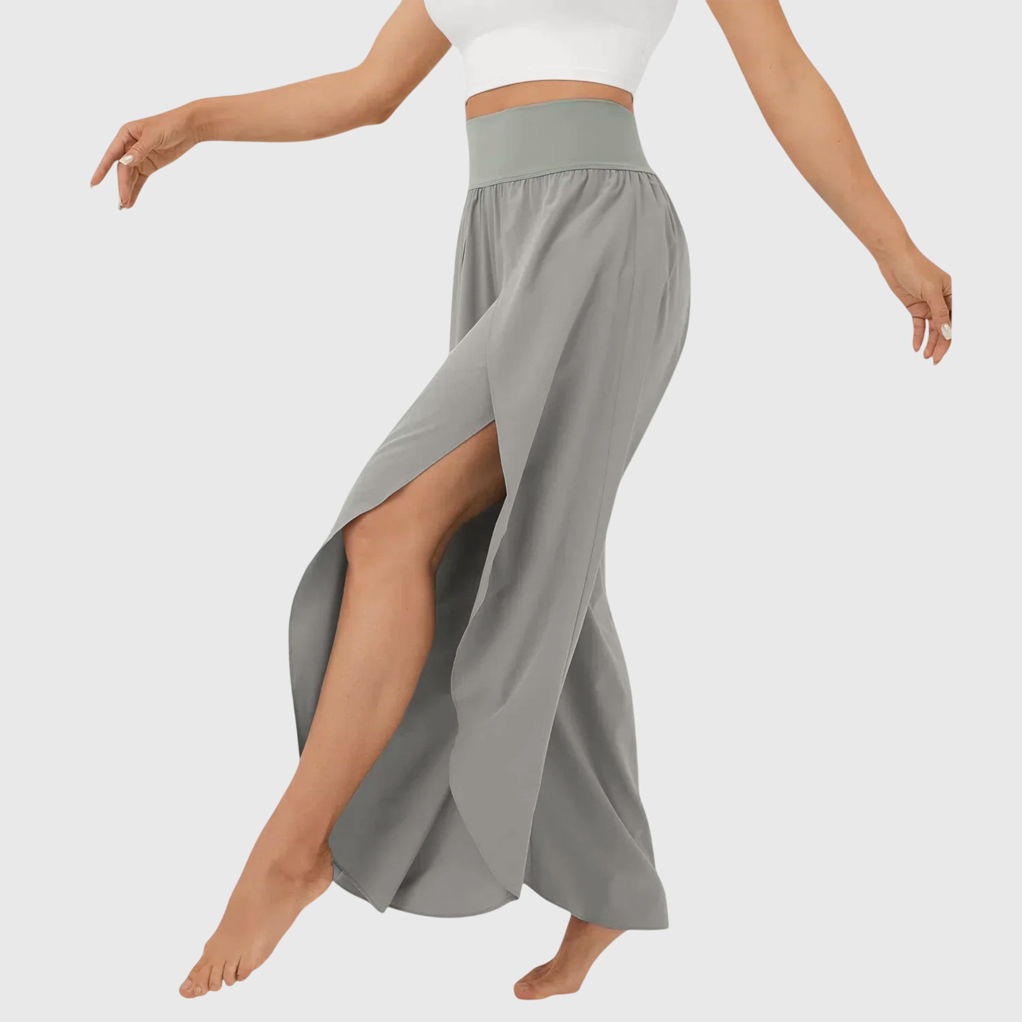 Airy Women's Wide Leg Pants | Lightweight Flared Design, Integrated Shorts 4