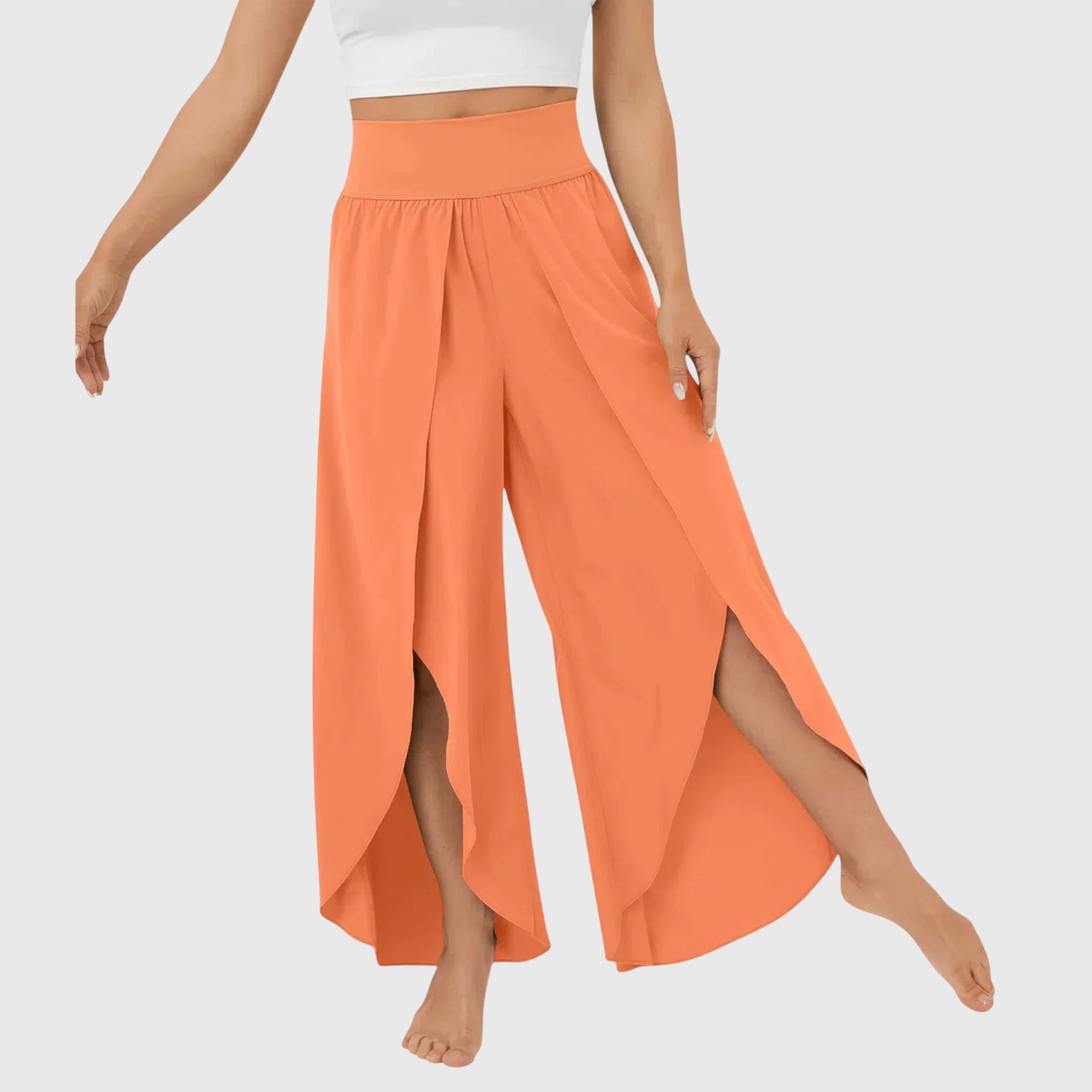 Airy Women's Wide Leg Pants | Lightweight Flared Design, Integrated Shorts 5