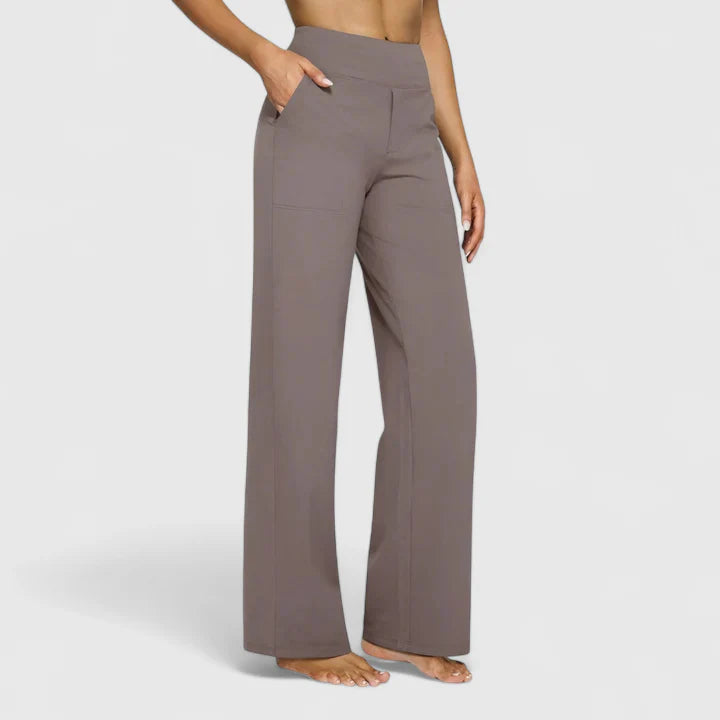 Ame Women's Pants | Elastic Waistband, Straight Leg Design 0