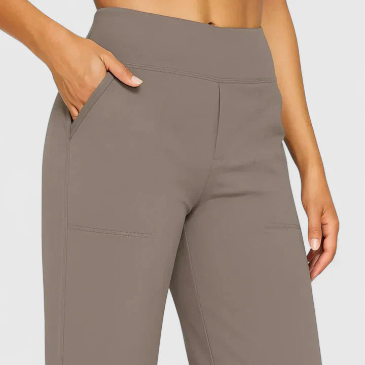 Ame Women's Pants | Elastic Waistband, Straight Leg Design 2