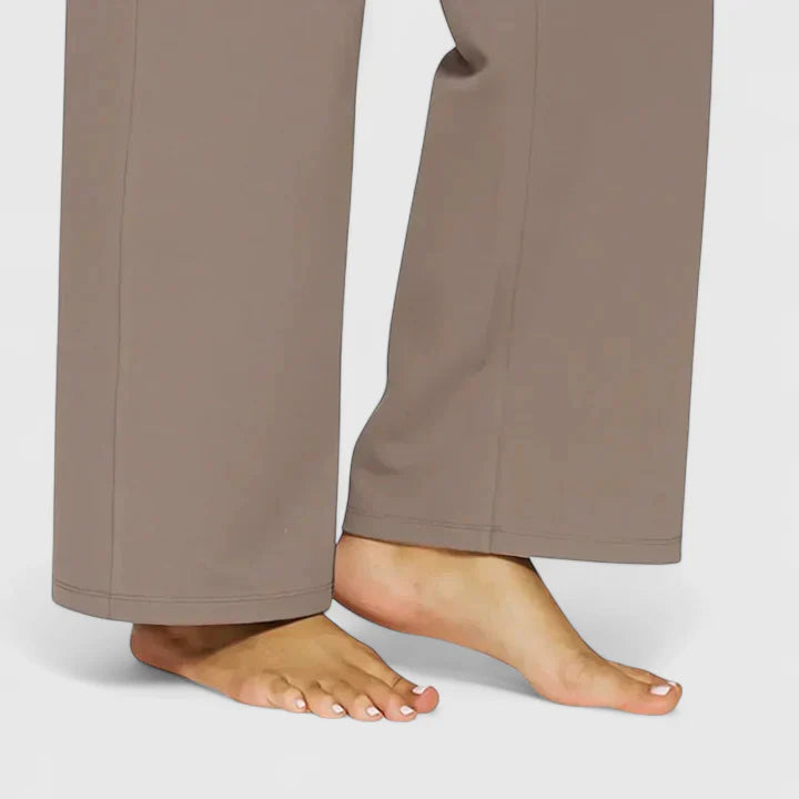 Ame Women's Pants | Elastic Waistband, Straight Leg Design 4