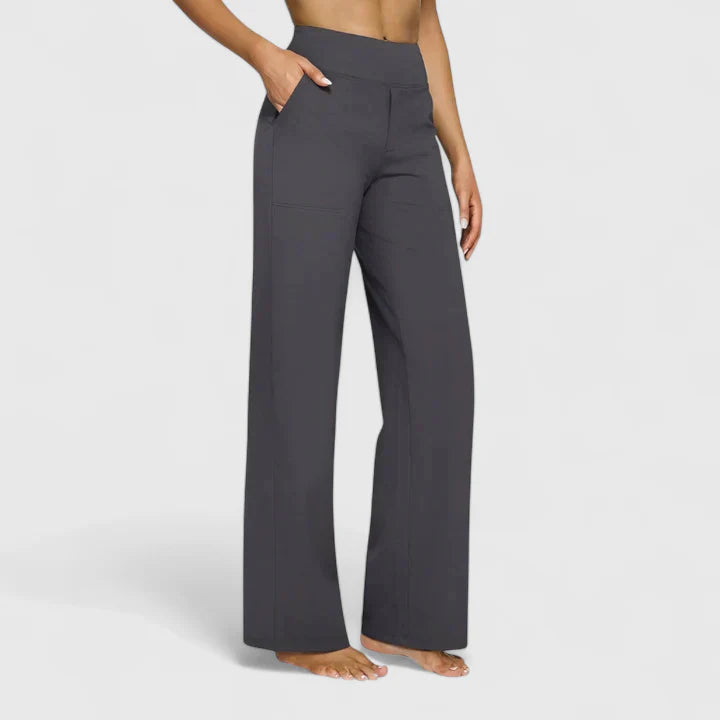 Ame Women's Pants | Elastic Waistband, Straight Leg Design 5