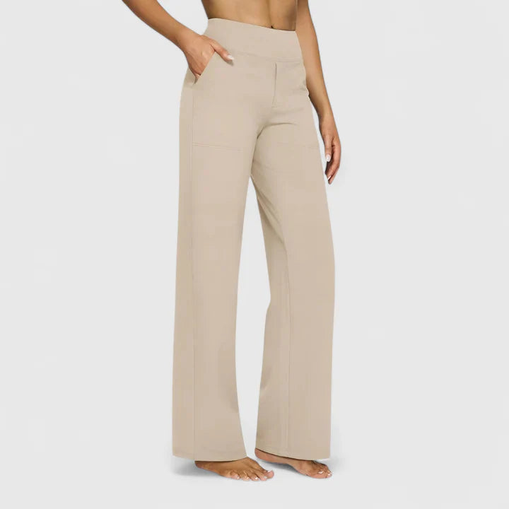 Ame Women's Pants | Elastic Waistband, Straight Leg Design 6