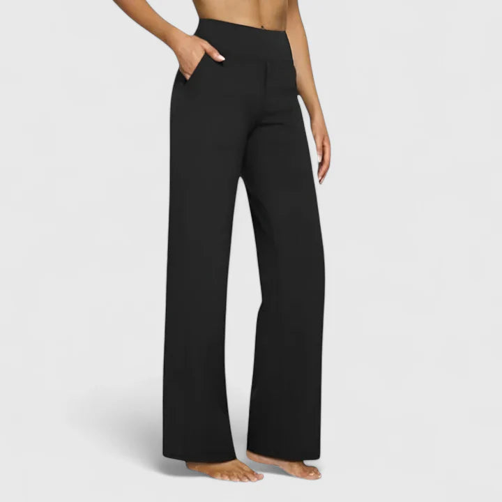 Ame Women's Pants | Elastic Waistband, Straight Leg Design 8