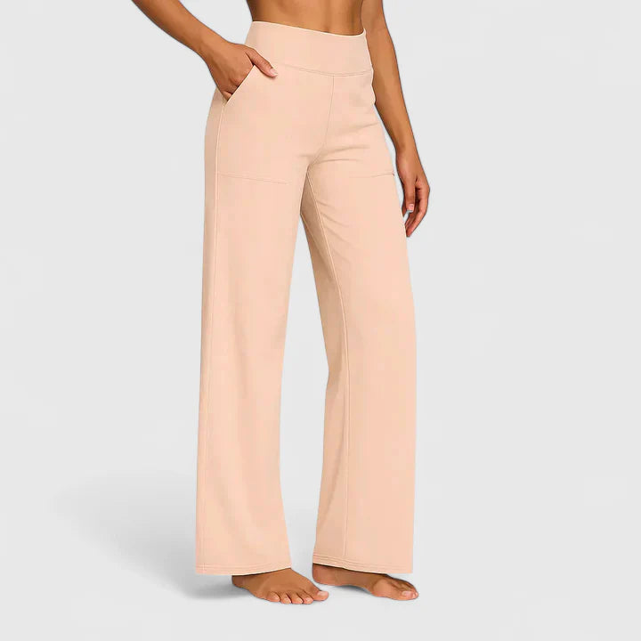 Ame Women's Pants | Elastic Waistband, Straight Leg Design 9