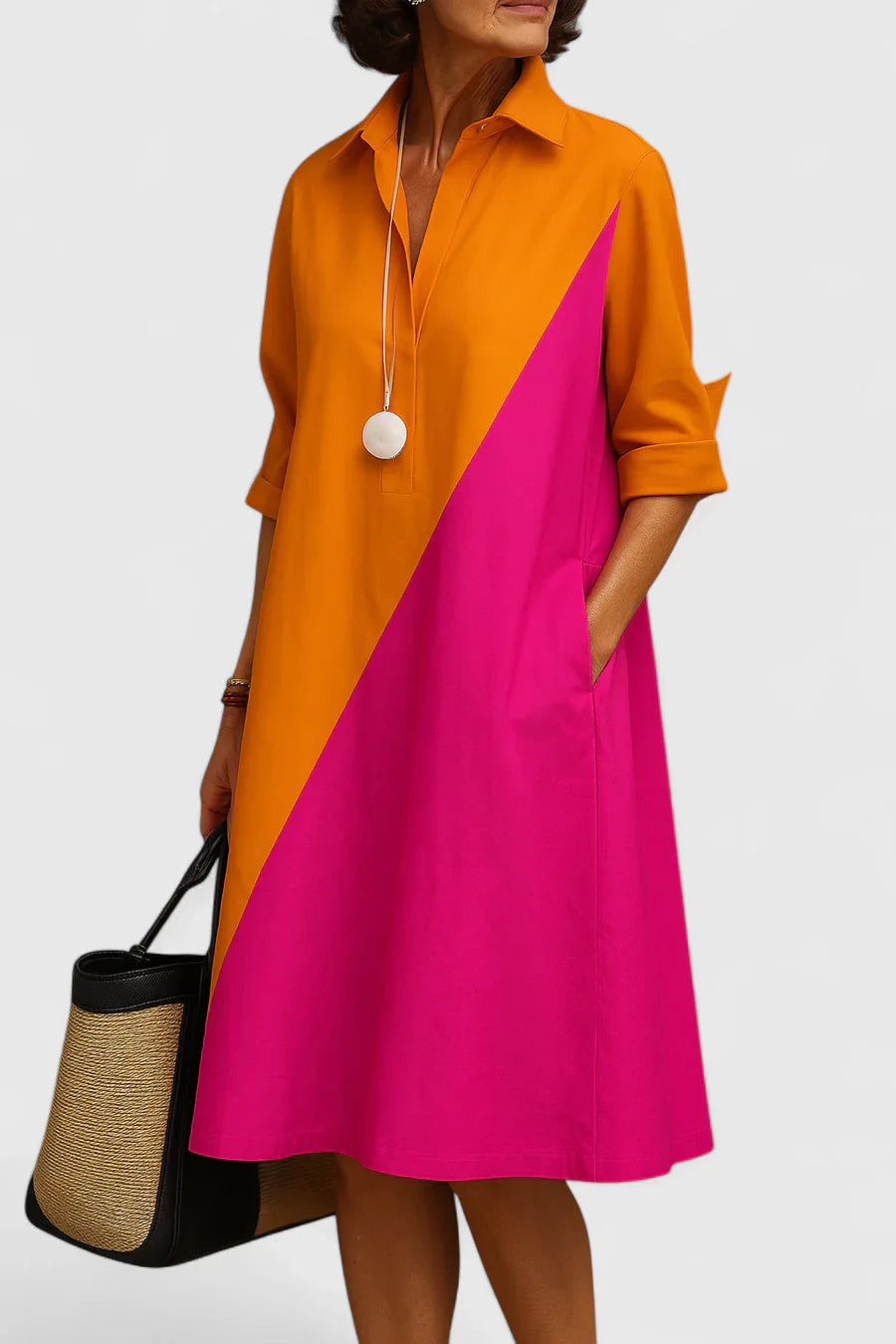 Aury Women's Midi Dress | Vibrant Colors, Elegant Design 0