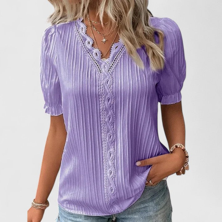 Ava Women's Blouse | Breathable V-Neck, Summer Tops for Women 3