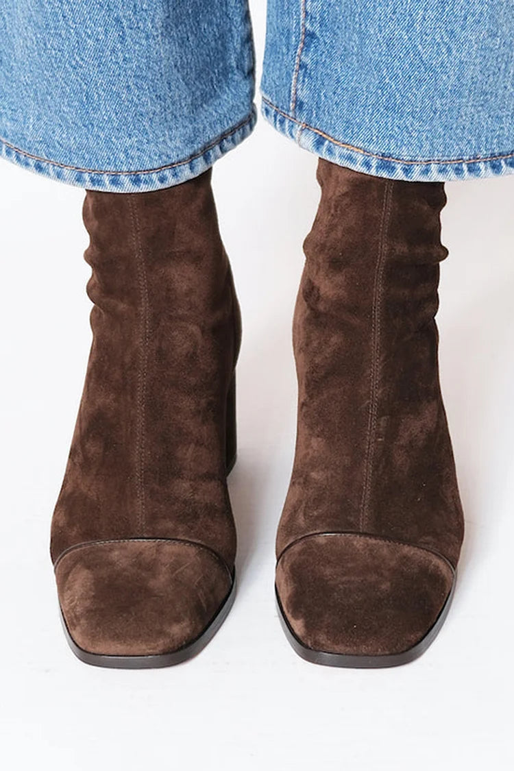 B Stylish Women's Boots | Modern Square Toe, Comfortable Block Heel 1