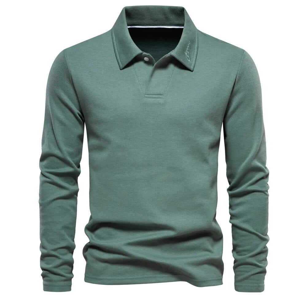 Men’s Knit Polo Sweater – Lightweight Smart Spring Layer