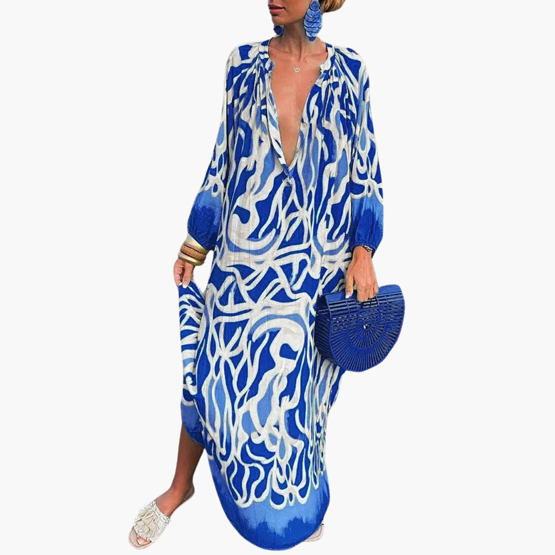 Breezy Women's Maxi Dress | Floral Print, Boho Style 2