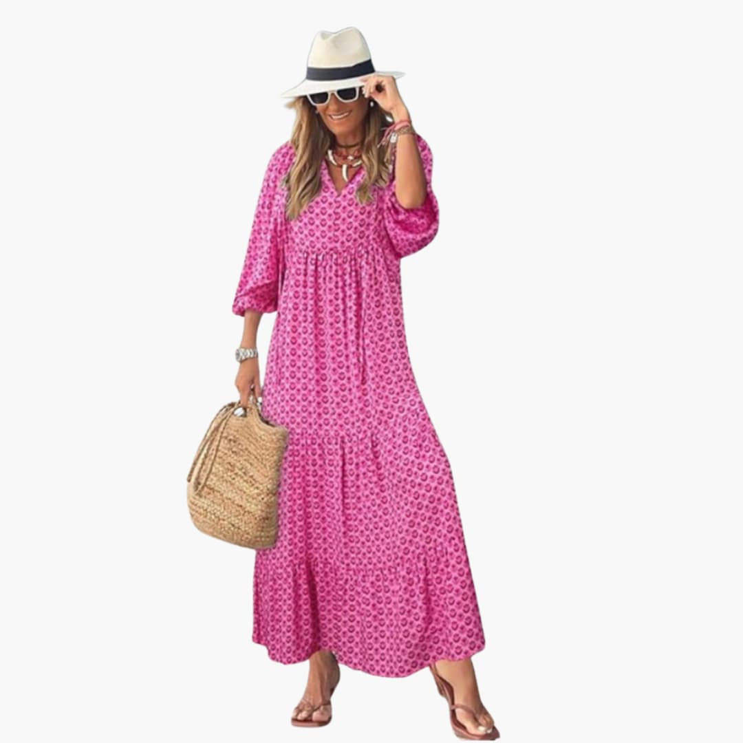 Breezy Women's Maxi Dress | Floral Wrap Design 2
