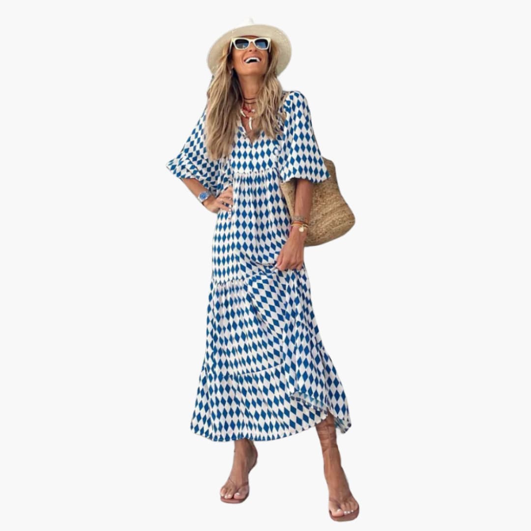 Breezy Women's Maxi Dress | Floral Wrap Design 3
