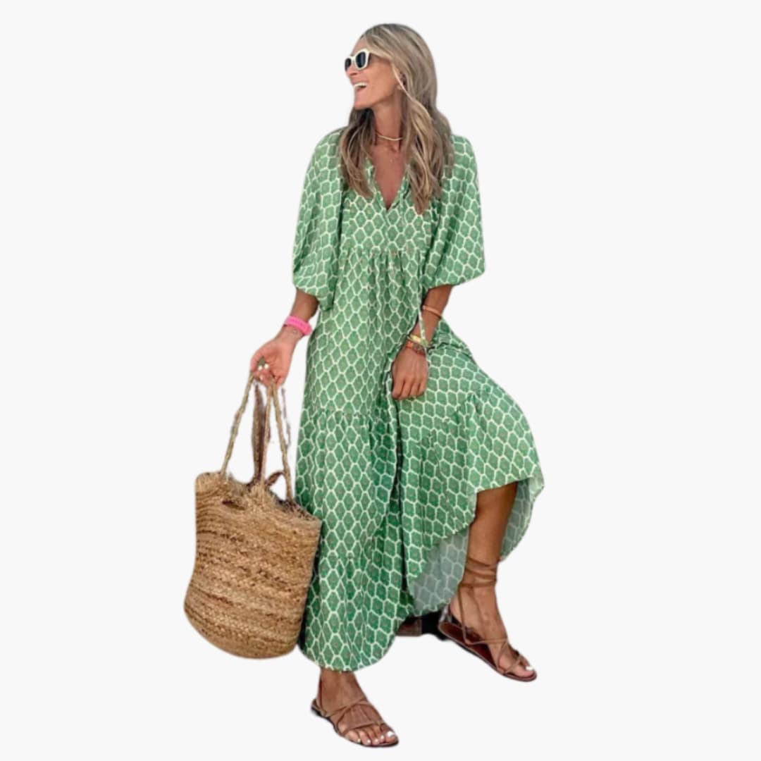 Breezy Women's Maxi Dress | Floral Wrap Design 5