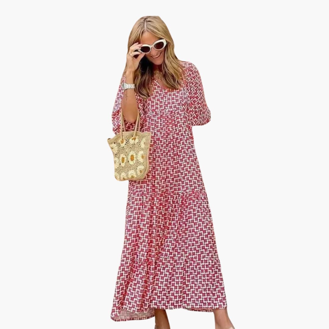 Breezy Women's Maxi Dress | Floral Wrap Design 6