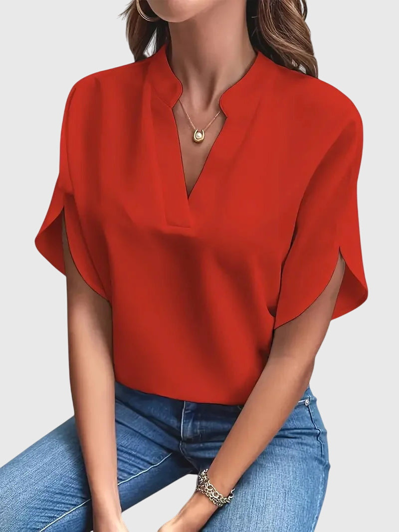 Breezy Women's Shirt | Soft V-Neck Fabric, Versatile Style 5