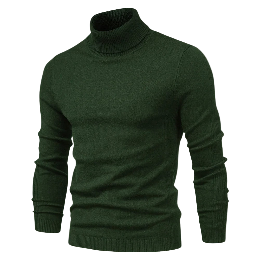 Men’s Casual Roll-Neck Knit Jumper – Lightweight Smart Layering