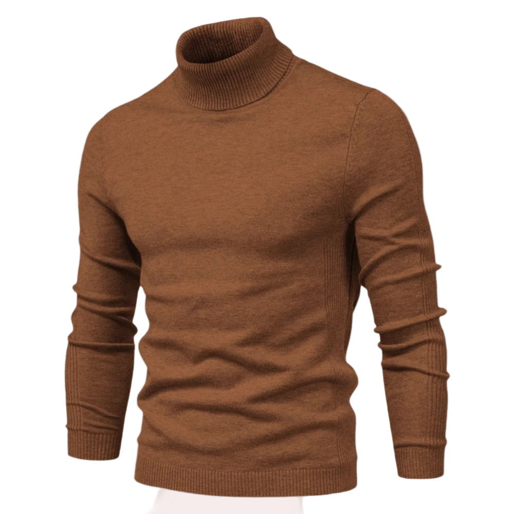 Men’s Casual Roll-Neck Knit Jumper – Lightweight Smart Layering