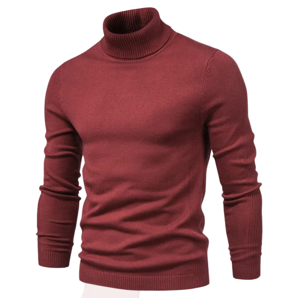 Men’s Casual Roll-Neck Knit Jumper – Lightweight Smart Layering