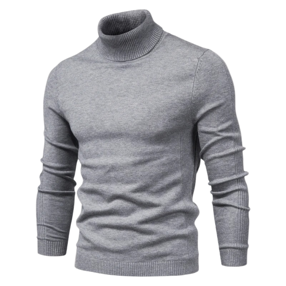 Men’s Casual Roll-Neck Knit Jumper – Lightweight Smart Layering