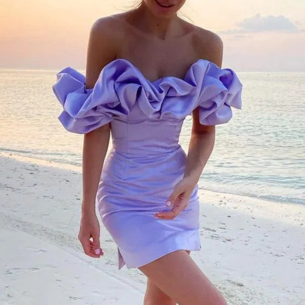 Charming Women's Cocktail Dress | Ruffle Detail, Mini Silhouette for Special Occasions 2