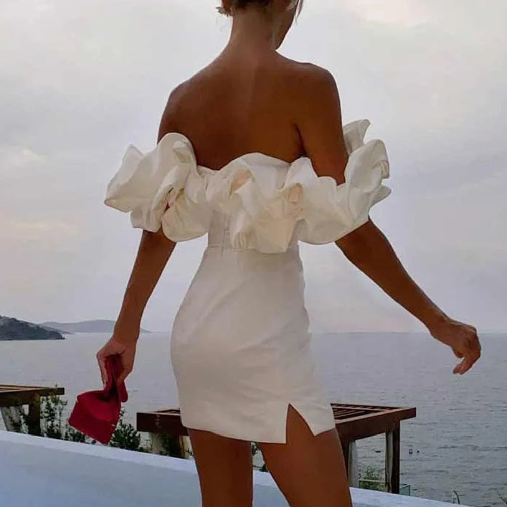 Charming Women's Cocktail Dress | Ruffle Detail, Mini Silhouette for Special Occasions 5