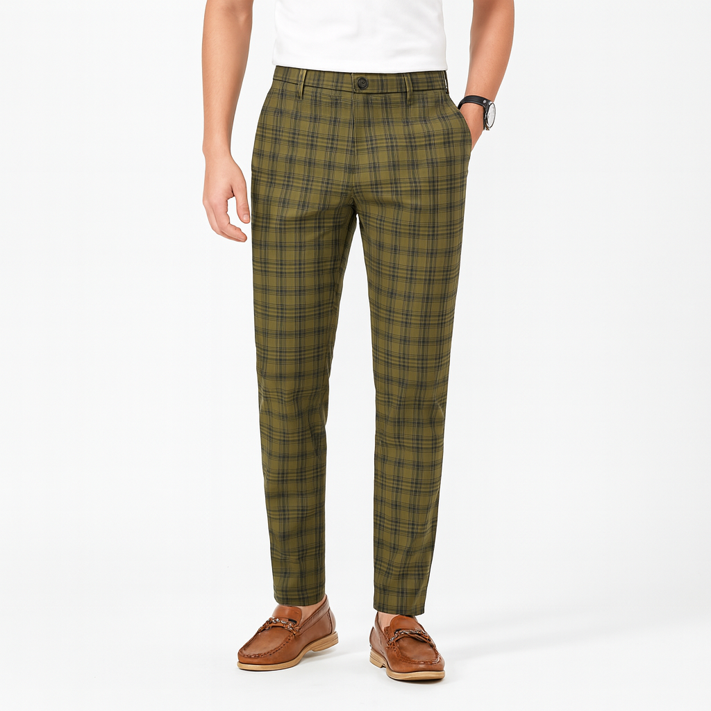 Men’s Tailored Checked Trousers – Smart Spring Style