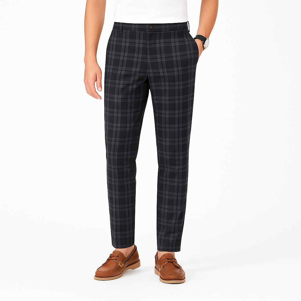Men’s Tailored Checked Trousers – Smart Spring Style