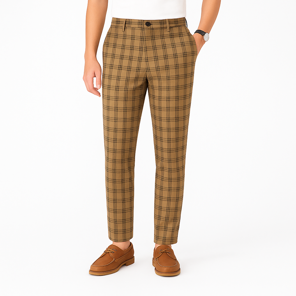 Men’s Tailored Checked Trousers – Smart Spring Style