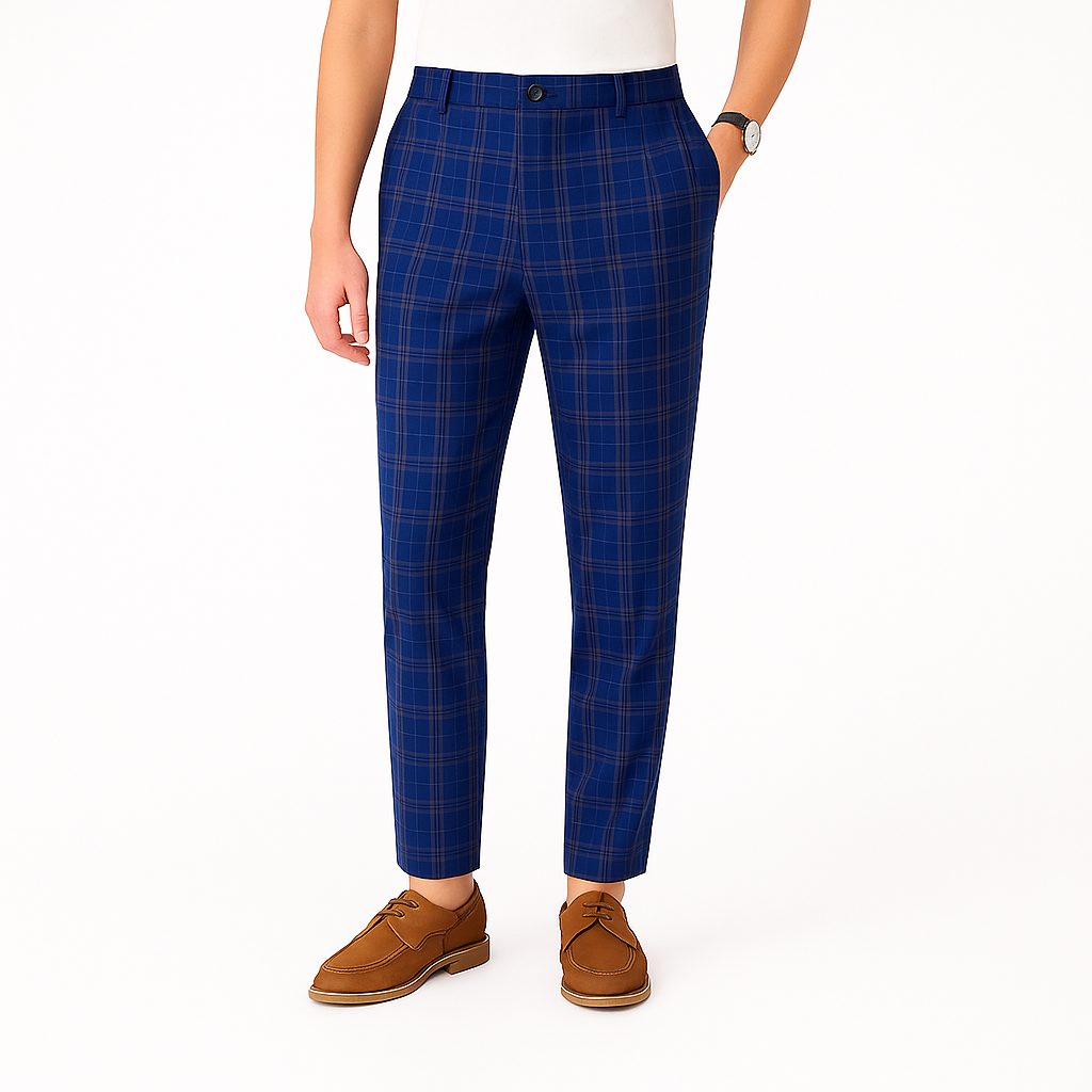 Men’s Tailored Checked Trousers – Smart Spring Style
