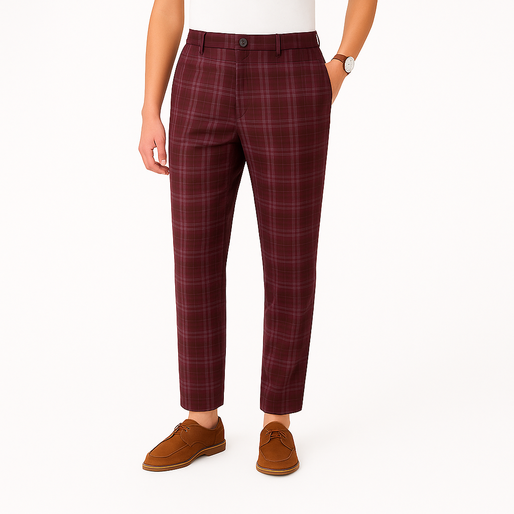 Men’s Tailored Checked Trousers – Smart Spring Style