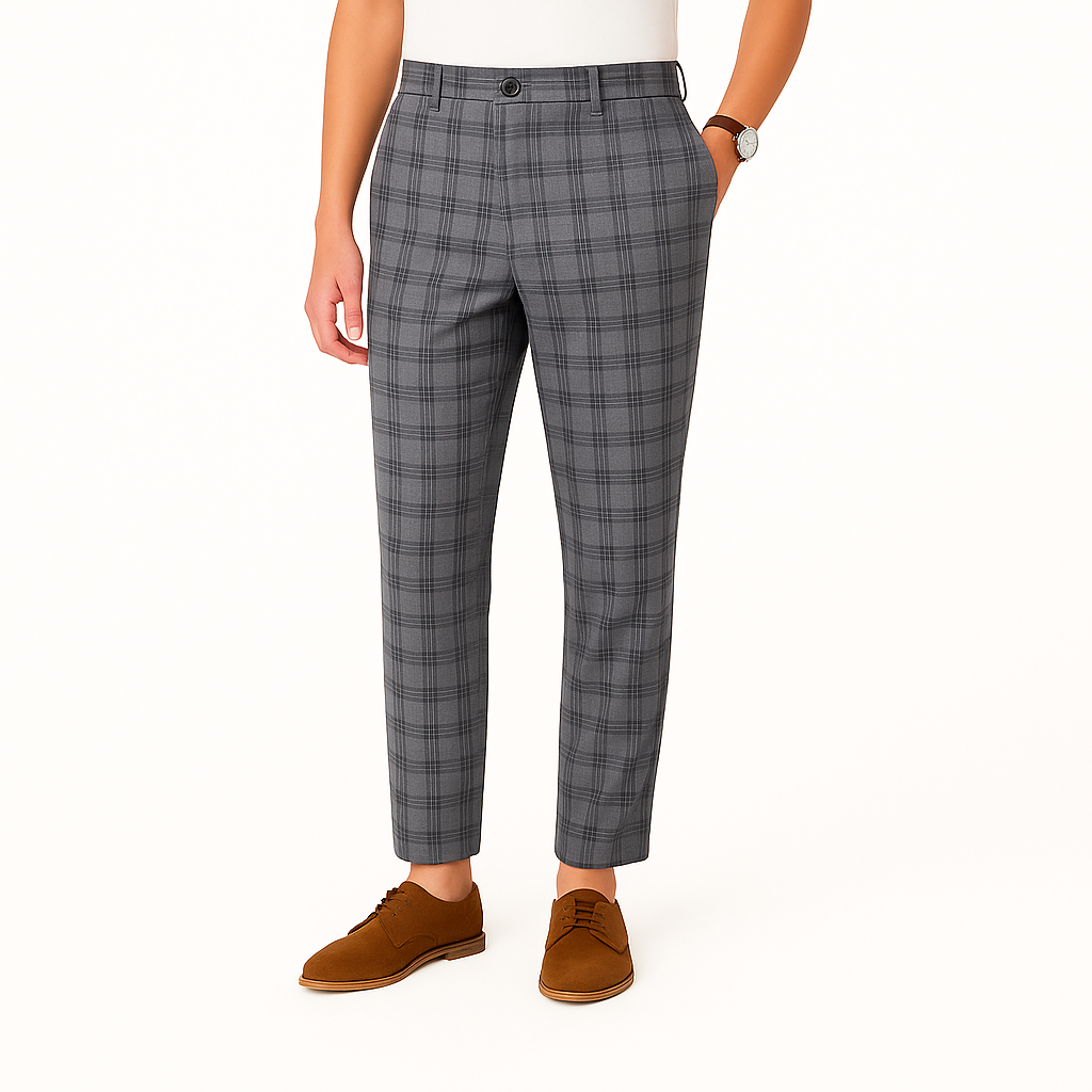 Men’s Tailored Checked Trousers – Smart Spring Style