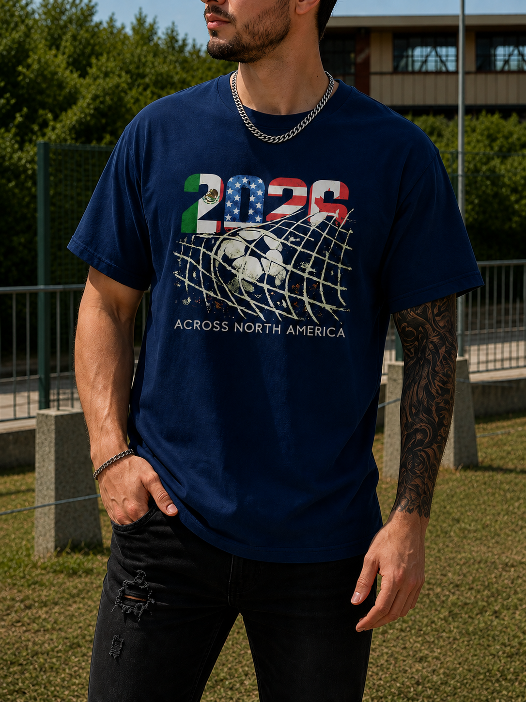 JOHN | Men's World Cup 2026 t-shirt soccer fan graphic tee North America