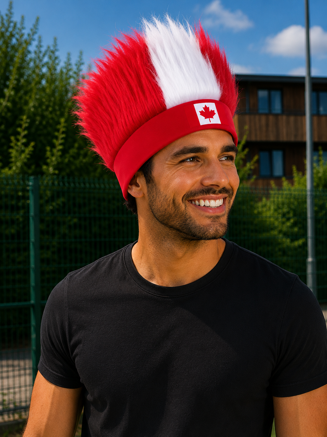 NERIDA | Football fan mohawk wig World Cup national flag headpiece supporter