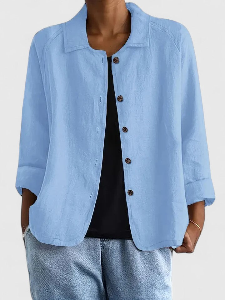 Chic Women's Blouse | Comfortable Loose Fit, Versatile Going Out Top 0