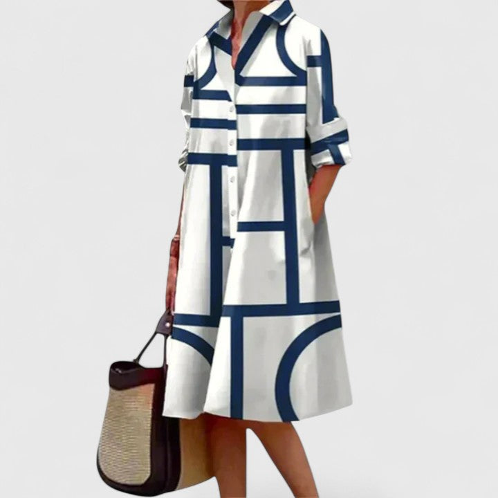 Chic Women's Midi Dress | Classic Polka Dot Design 0