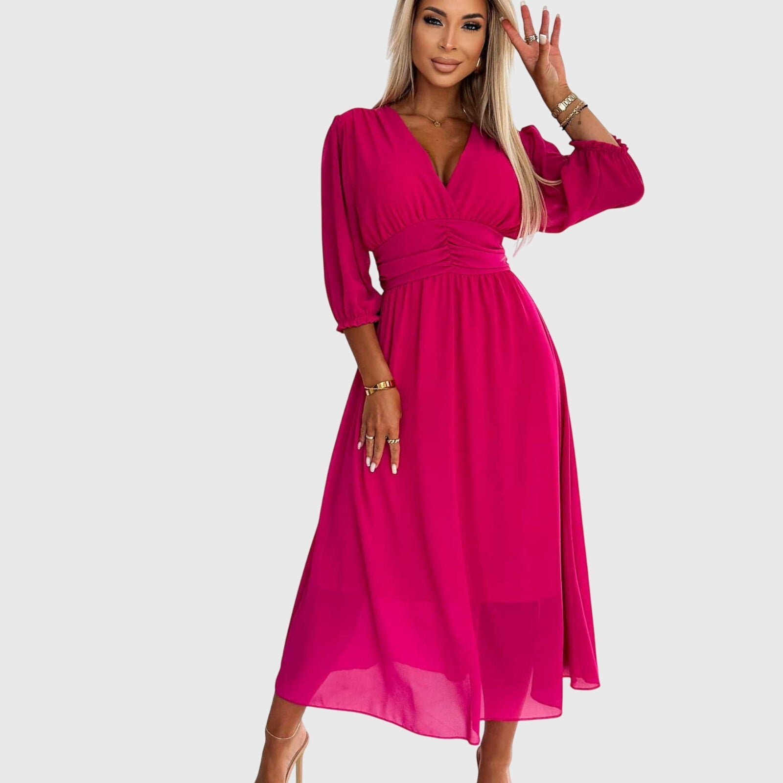 Chloe Women's Dress | Lightweight Silky Chiffon, Elegant Summer Style 4