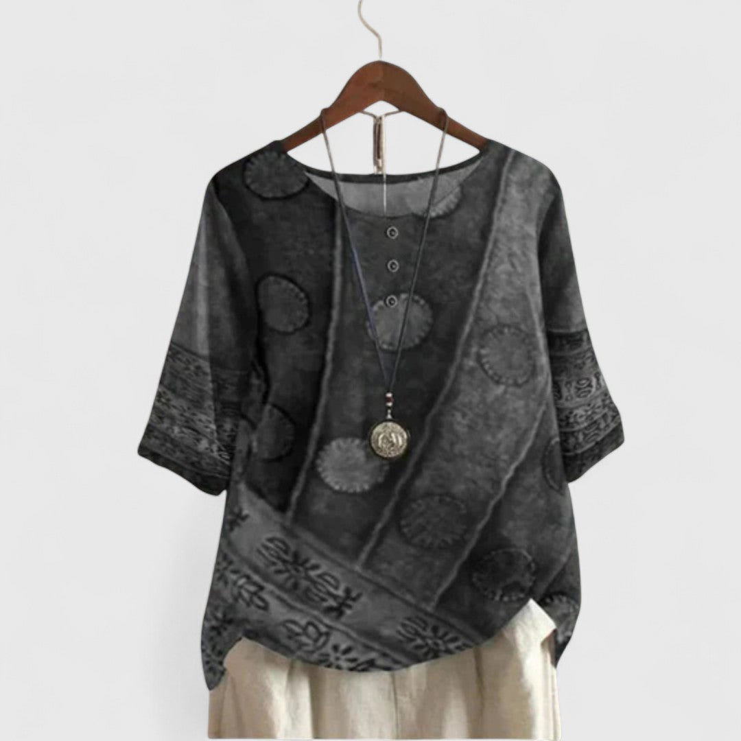 Daring Women's Top | Artistic Patchwork Design, Comfortable Fit 2