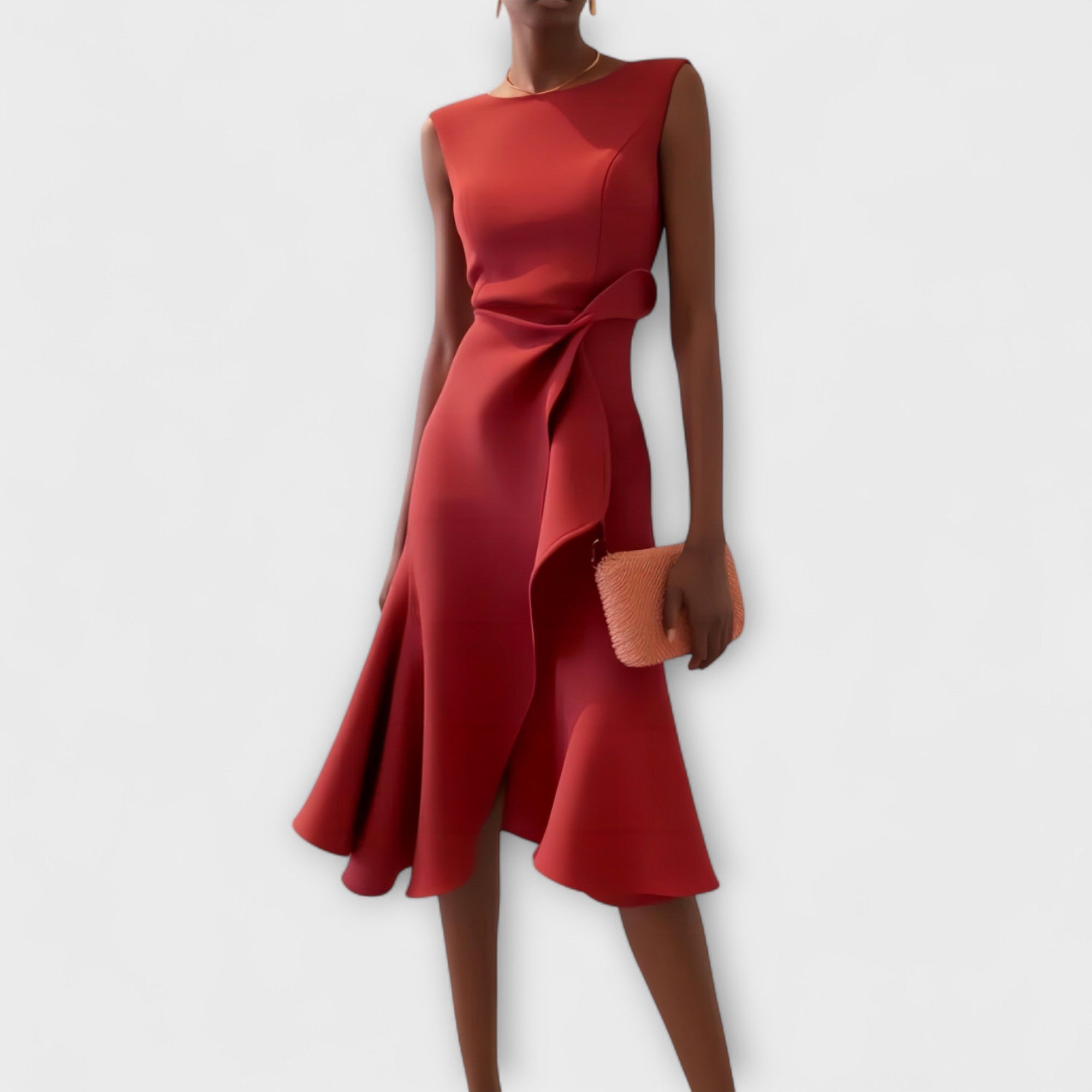 Dazzling Women's Midi Dress | Elegant Asymmetric Design 0