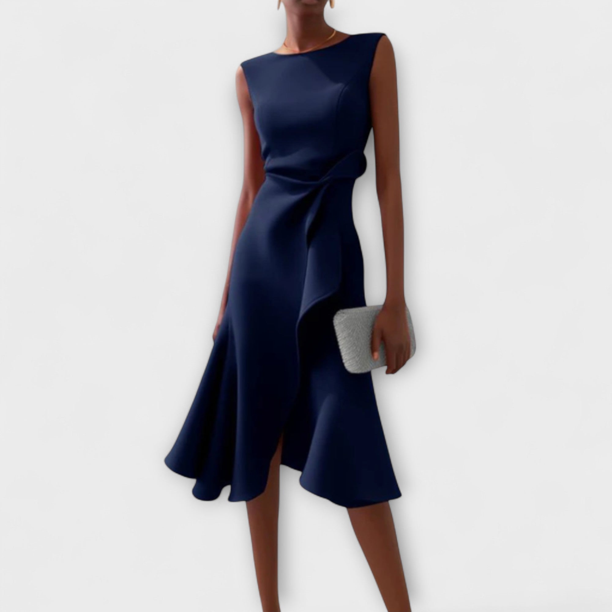 Dazzling Women's Midi Dress | Elegant Asymmetric Design 2