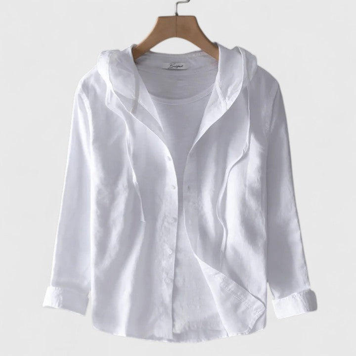Demi Women's Blouse | Chic Hooded Design, Relaxed Fit 2