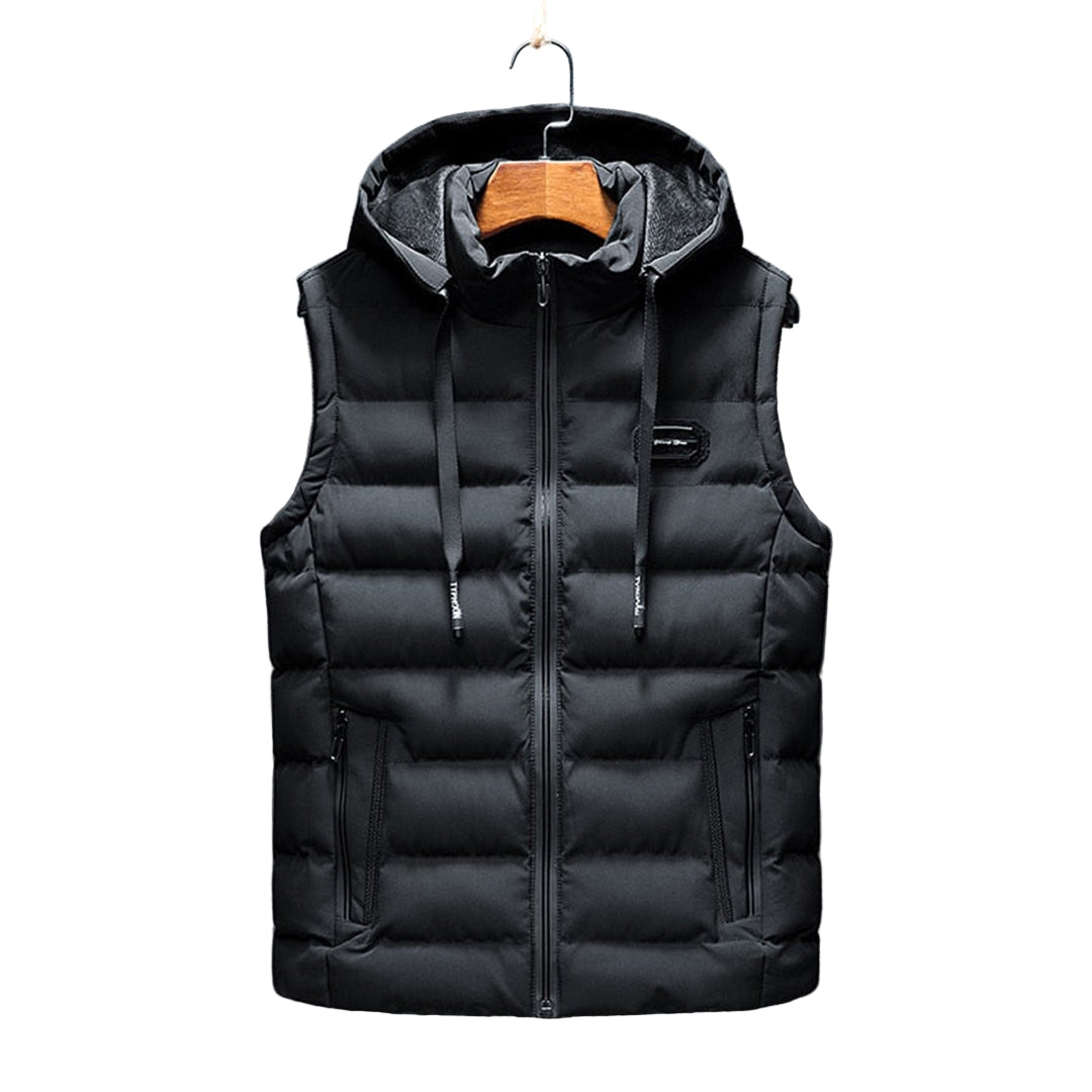 Men’s Hooded Longline Puffer Gilet – Lightweight Layering Coat
