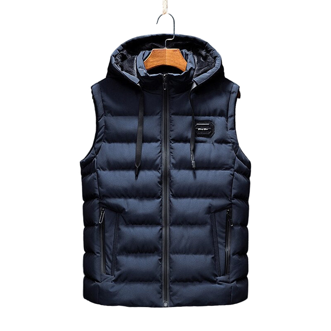 Men’s Hooded Longline Puffer Gilet – Lightweight Layering Coat