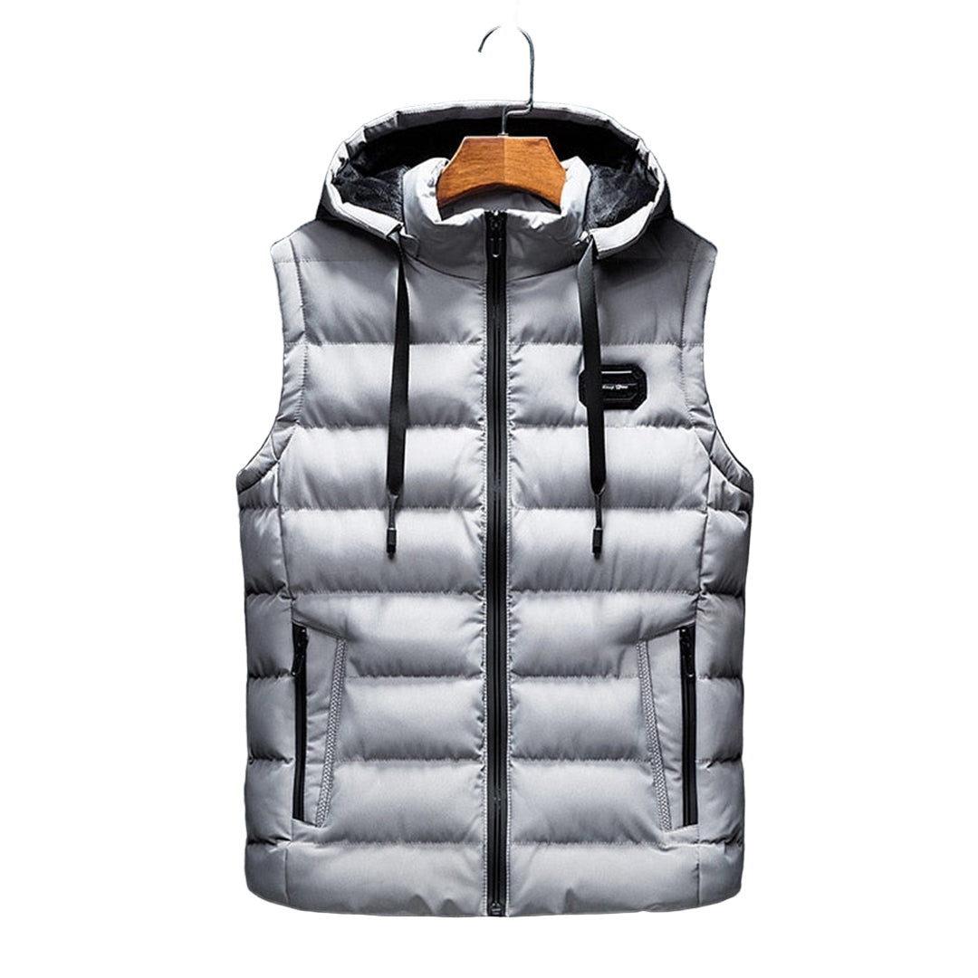 Men’s Hooded Longline Puffer Gilet – Lightweight Layering Coat