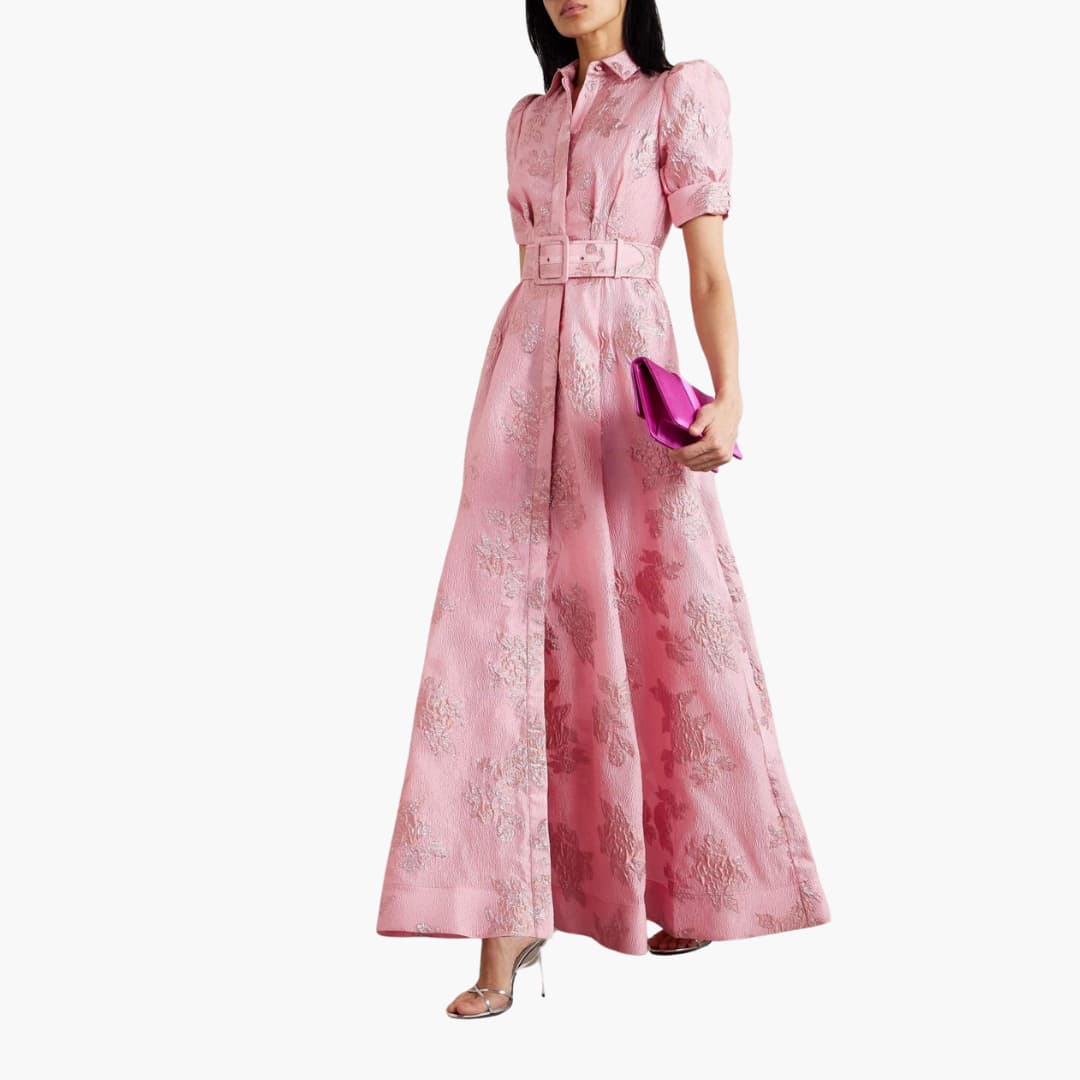 Elegant Floral Dress | Soft Fabric, Puff Sleeves 2