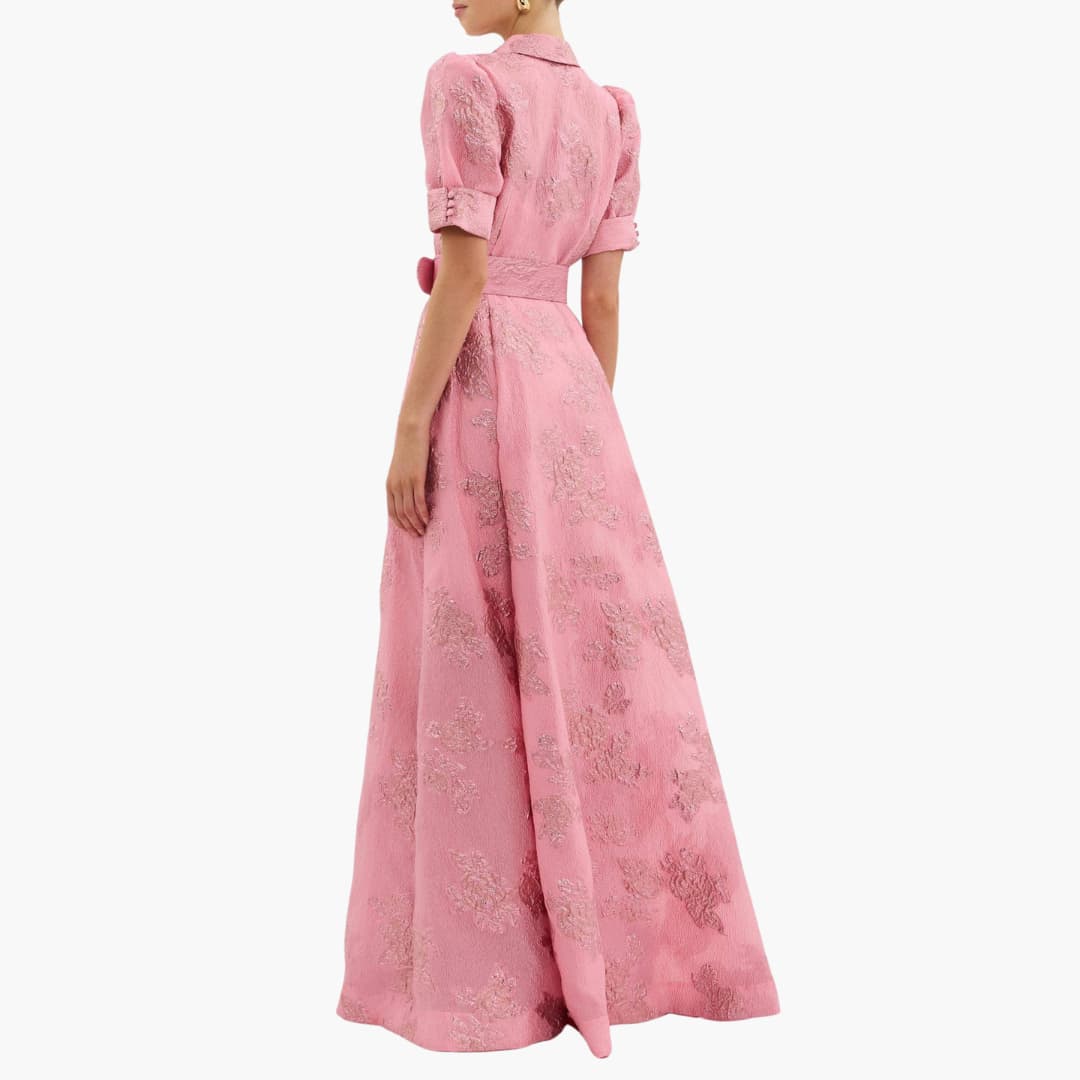 Elegant Floral Dress | Soft Fabric, Puff Sleeves 3
